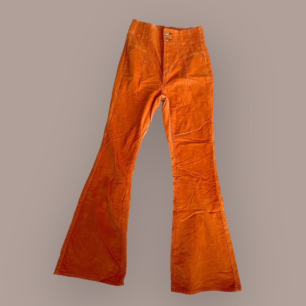 Free People Jayde Cord Flare in Cognac